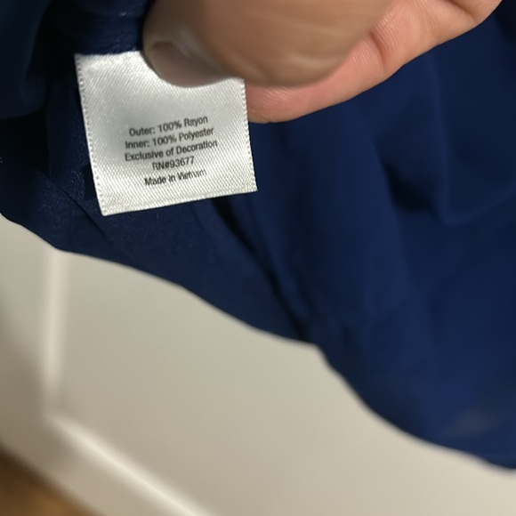 a.n.a Women’s Lined ,sleeveless, Navy  Blue Dress L - Picture 7 of 10